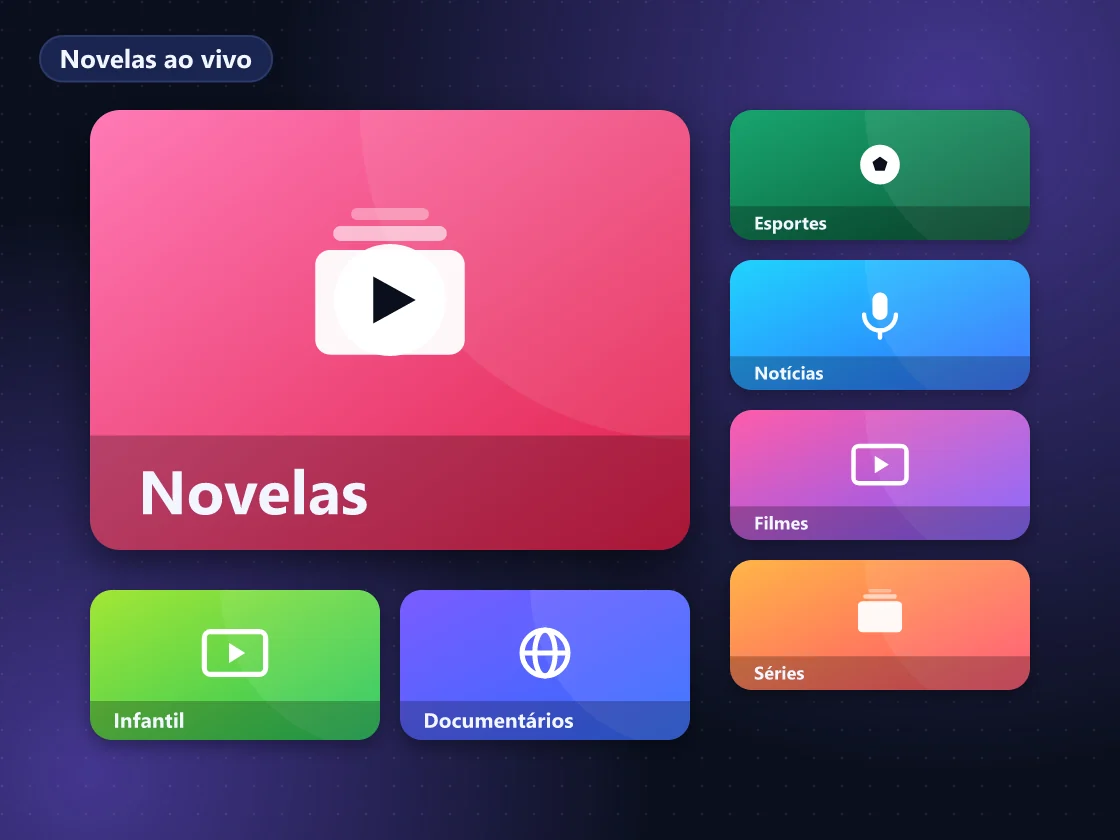 Pessoa no sofá assistindo novela na TV com guia de programação aberto na tela